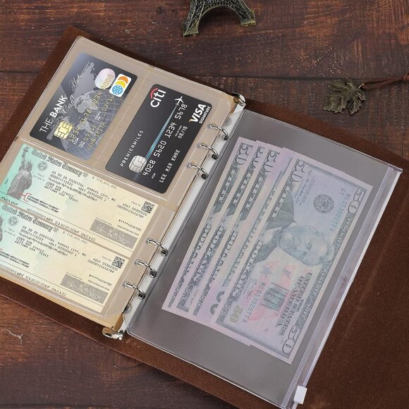 PU Leather Journal Notebook, Refillable Travel Vintage Writing Journals Diary - Picture 5 of 6